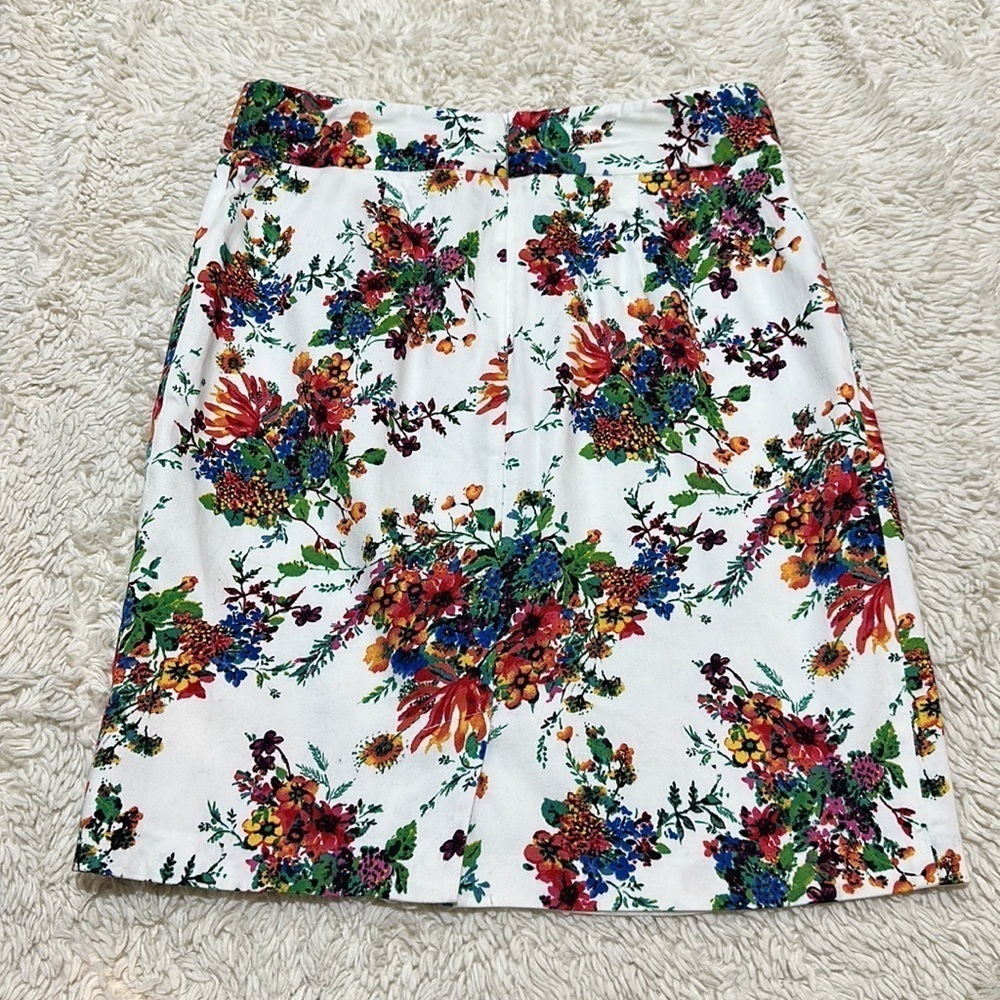 😊Laundry By Shelli Segal Skirt Multicolor Floral Lined Zip Pencil size 4 - Picture 14 of 15